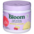 Bloom Raspberry Lemonade High Energy Pre-Workout Powder