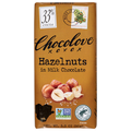 Chocolove Gluten Free Hazelnuts Milk Chocolate Candy Bar 33% Cocoa
