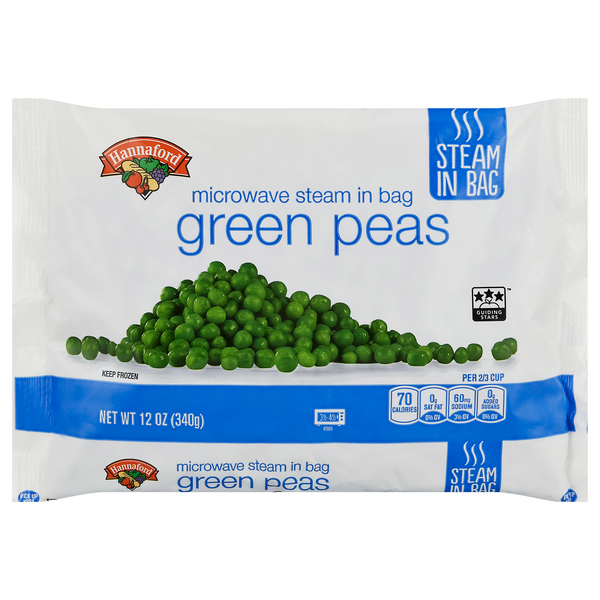 Hannaford Steam In Bag Green Peas Frozen