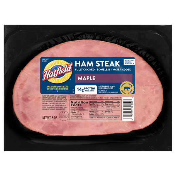 Hatfield Fully Cooked Boneless Maple Ham Steak