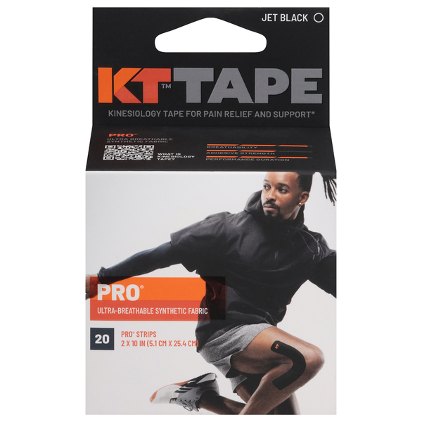 KT Tape Therapeutic Tape Strips Jet Black