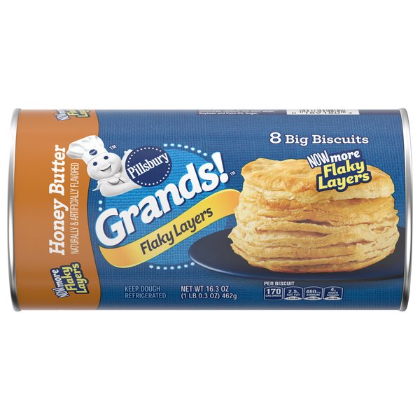 Pillsbury Grands! Flaky Layers Honey Butter Biscuits - 8 ct