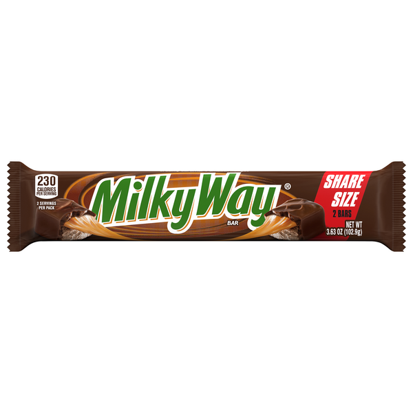 Milky Way Milk Chocolate Candy Bars Share Size - 2 ct