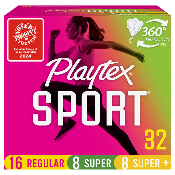 Playtex Sport Unscented Regular/Super/Super Plus Tampons