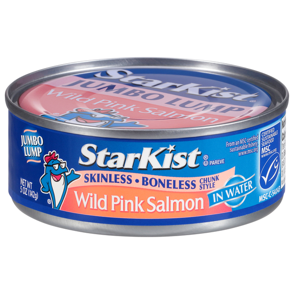 StarKist Boneless Skinless Chunk Style Wild Pink Salmon in Water