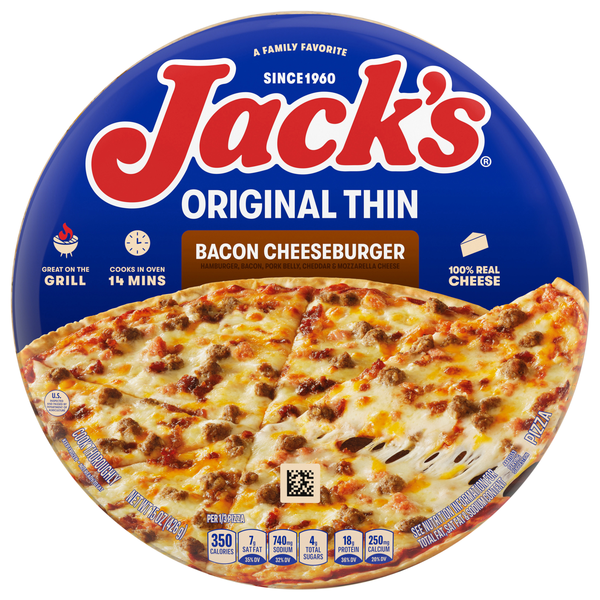 Jack's Original Thin Crust Bacon Cheeseburger Pizza Frozen