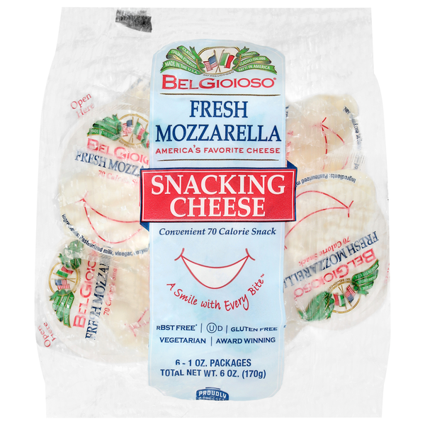 BelGioioso Fresh Mozzarella Snacking Cheese - 6 ct