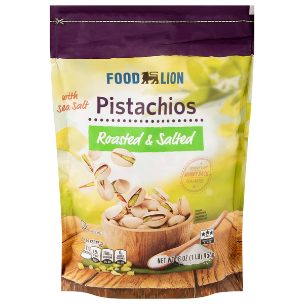 Food Lion Roasted & Salted Pistachios with Sea Salt