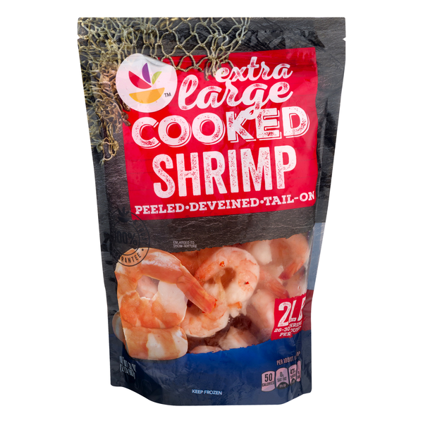 Stop & Shop Cooked Tail-On Peeled XL Shrimp 26-30 ct per lb Frozen