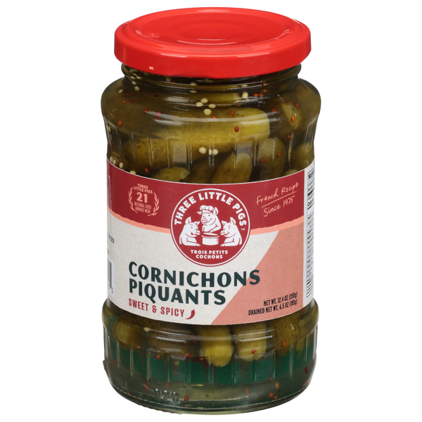 Three Little Pigs Sweet & Spicy Cornichons Piquants