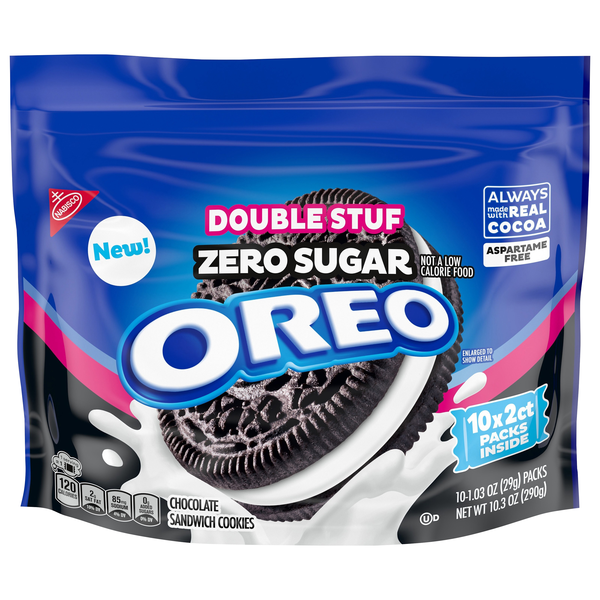 OREO Double Stuf Zero Sugar Chocolate Sandwich Cookies - 10 ct
