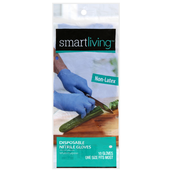 Smart Living Multi-Purpose Non-Latex Disposable Nitrile Gloves One Size