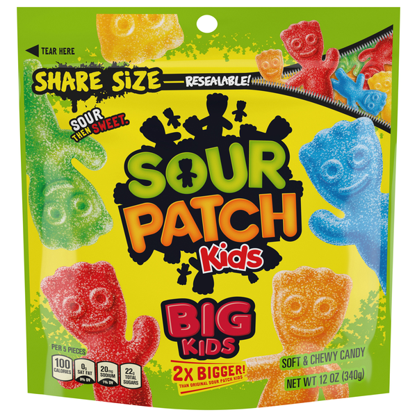 Sour Patch Big Kids Sour Then Sweet Soft & Chewy Candy Share Size