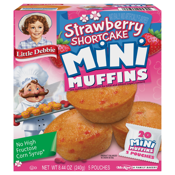 Little Debbie Strawberry Shortcake Mini Muffins - 5 Pouches