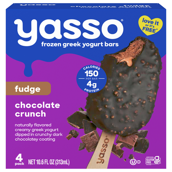 Yasso Fudge Chocolate Crunch Greek Yogurt Bars - 4 ct