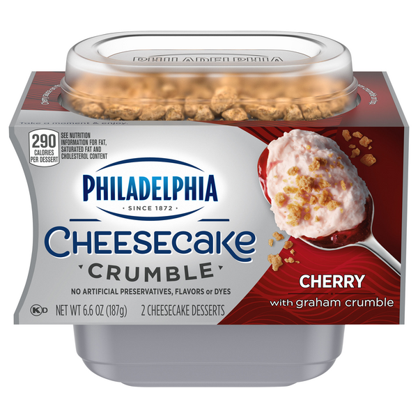 Save on Kraft Philadelphia Cheesecake Crumble Cherry 2 ct Order