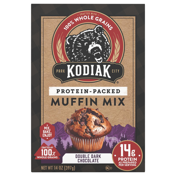 Kodiak Protein-Packed Double Dark Chocolate Muffin Mix