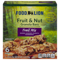 Food Lion Fruit & Nut Trail Mix Bars - 6 ct