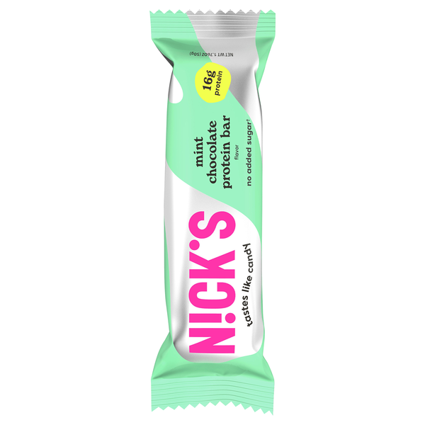 N!ck's No Added Sugar Mint Chocolate 16g Protein Bar
