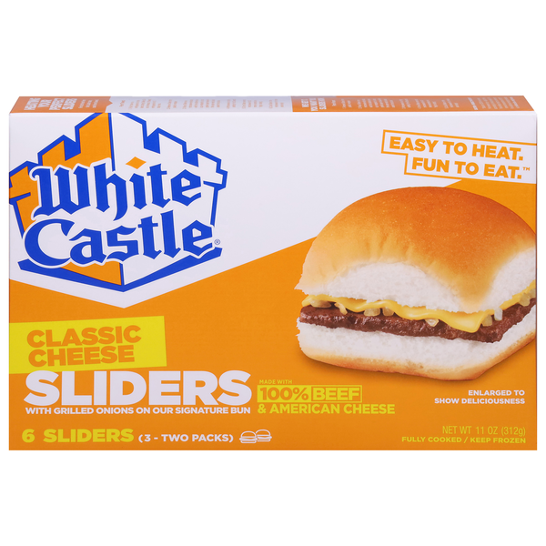 White Castle Classic Cheese Sliders - 6 ct Frozen