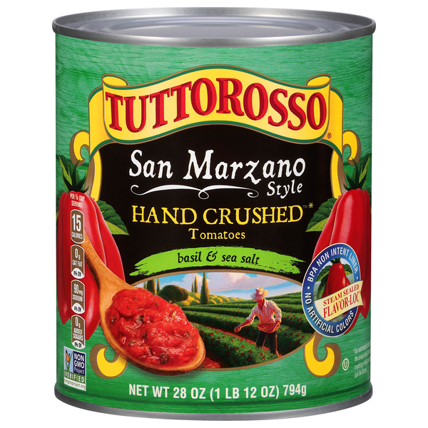 Tuttorosso San Marzano Style Crushed Tomatoes in Puree w/Basil & Sea Salt