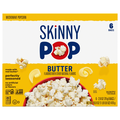 SkinnyPop Butter Flavored Microwave Popcorn - 6 ct