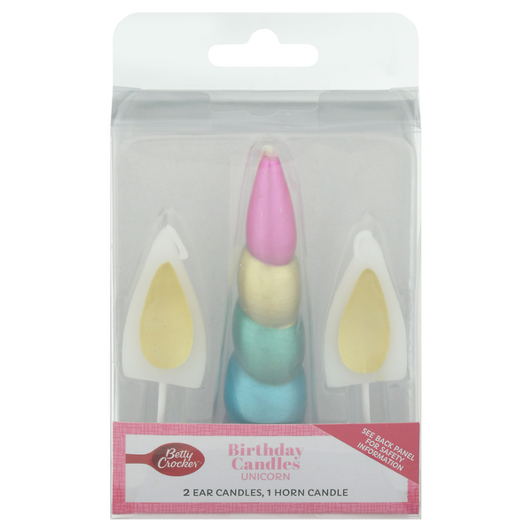 Betty Crocker Unicorn Birthday Candles