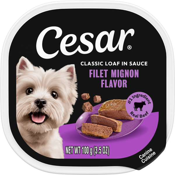 CESAR Classic Loaf in Sauce Filet Mignon Flavor Adult Wet Dog Food
