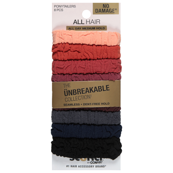 Scunci The Unbreakable Collection All Hair Ponytailers