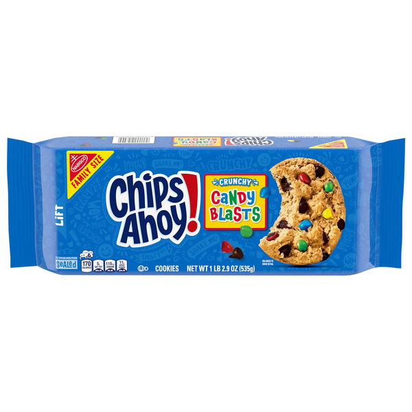 Nabisco Chips Ahoy! Candy Blasts Chocolate Chip Cookies Family Size