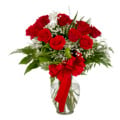 Exquisite Red Roses Arrangement with Vase