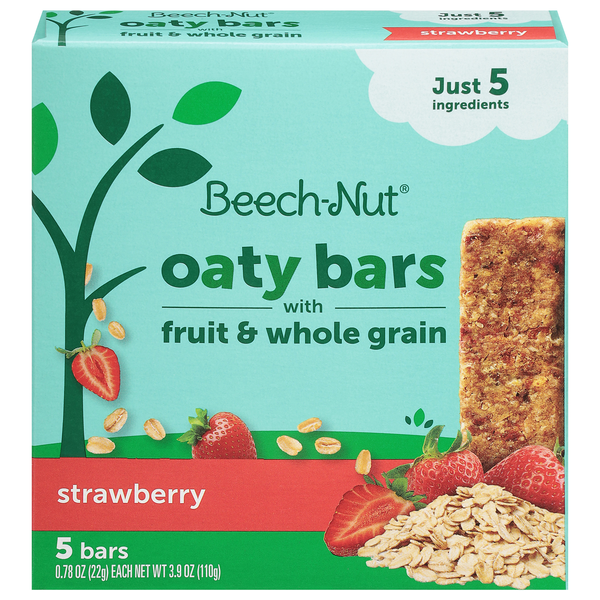 Beech-Nut Strawberry Oaty Bars with Fruit & Whole Grain - 5 ct
