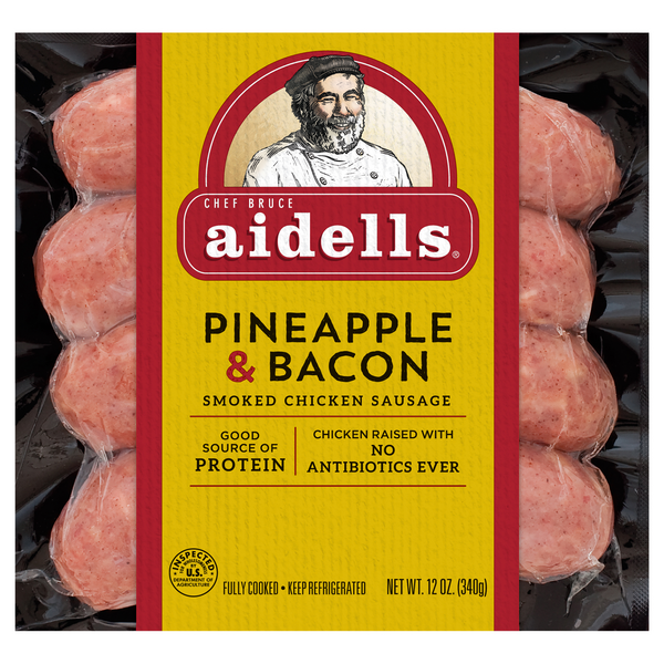 Aidells Natural Pineapple & Bacon Smoked Chicken Sausage - 4 ct
