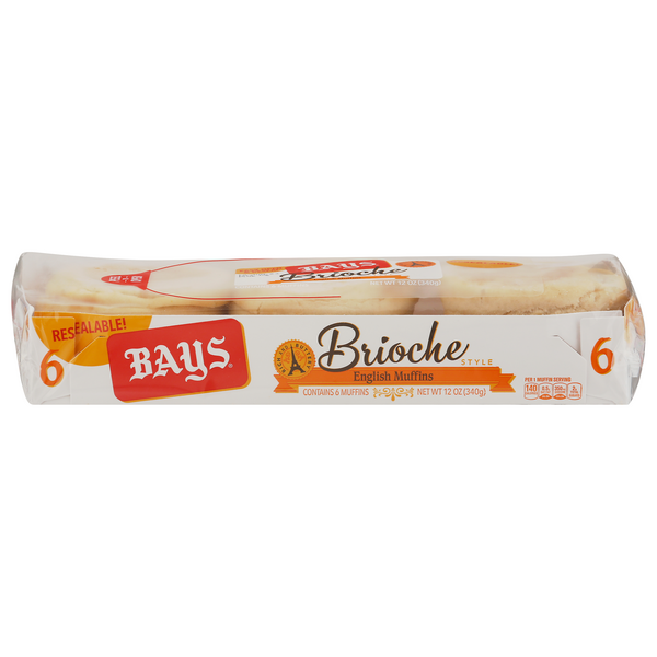 Save on Bays English Muffins Brioche Style 6 ct Order Online Delivery