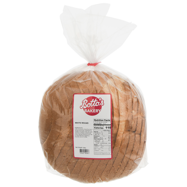 Botto's Bakery Round White Sliced Bread Loaf