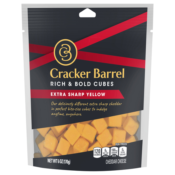 Cracker Barrel Extra Sharp Cheddar Cheese Cubes