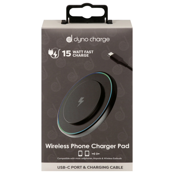 Dyno Charge USB-C Port Wireless Phone Charger Pad