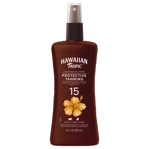 Hawaiian Tropic Protective Tanning Sunscreen Oil Spray SPF 15