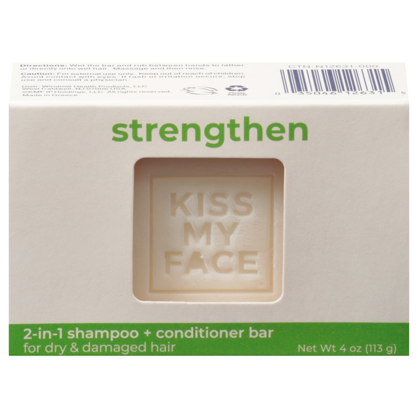 Kiss My Face Strengthen 2-in-1 Shampoo + Conditioner Bar