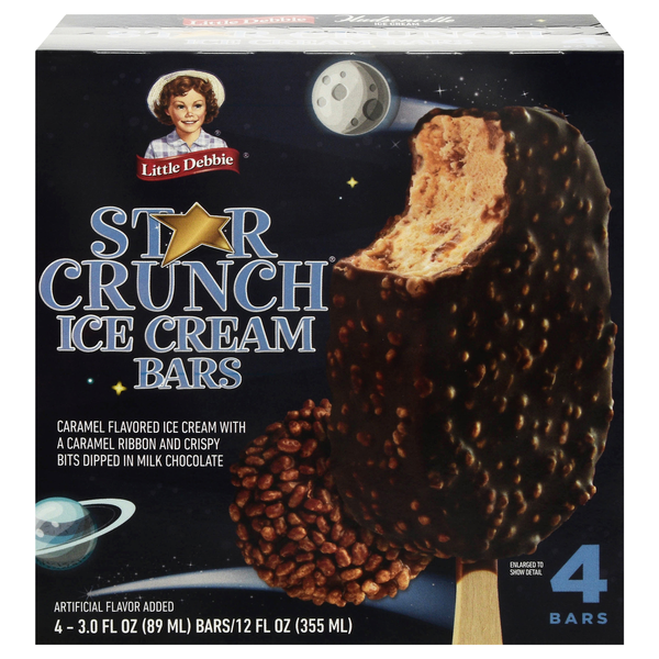 Little Debbie Star Crunch Ice Cream Bars - 4 ct