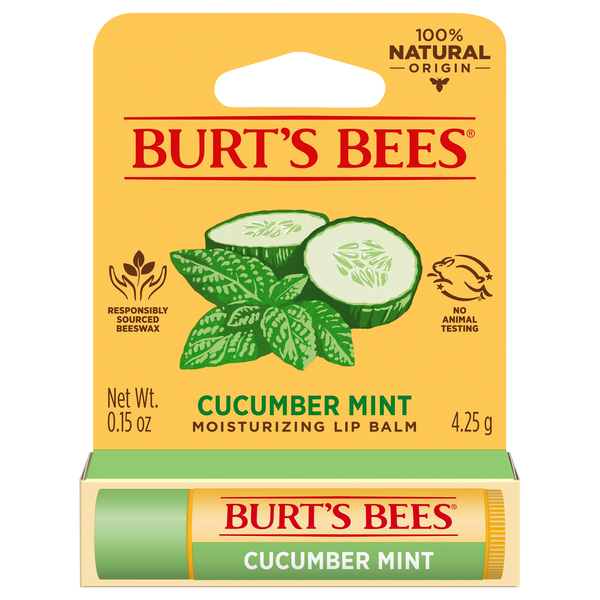 Burt's Bees Cucumber Mint Moisturizing Lip Balm