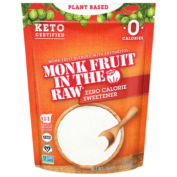Monk Fruit In The Raw Zero Calorie Sweetener with Erythritol