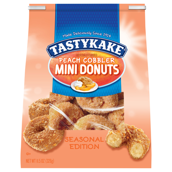 Tastykake Seasonal Edition Mini Peach Cobbler Donuts
