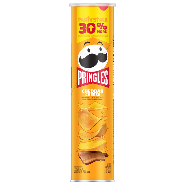 Pringles Cheddar Cheese Potato Crisps Chips Party Stack