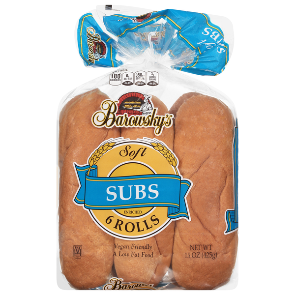 Barowsky's Rolls Sub Low Fat 8 Inch - 6 ct