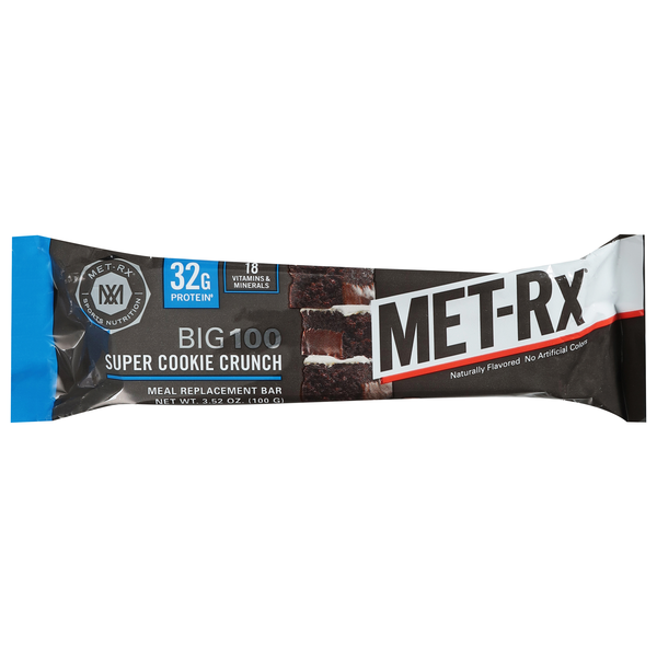 MET-Rx Big 100 Super Cookie Crunch 32g Protein Meal Replacement Bar