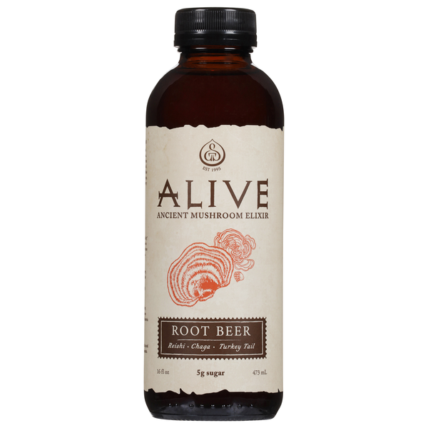 GT's Alive Ancient Mushroom Elixir Root Beer
