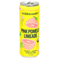 Wildwonder Pink Pomelo Limeade Prebiotic + Probiotic Sparkling Drink