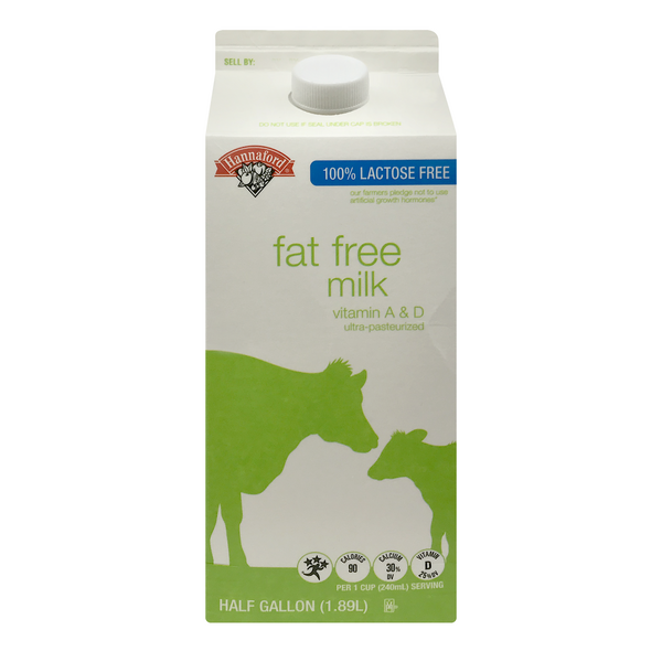Hannaford Lactose Free Fat Free Milk