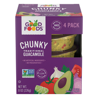 Good Foods Chunky Traditional Guacamole Single Cups - 4 ct